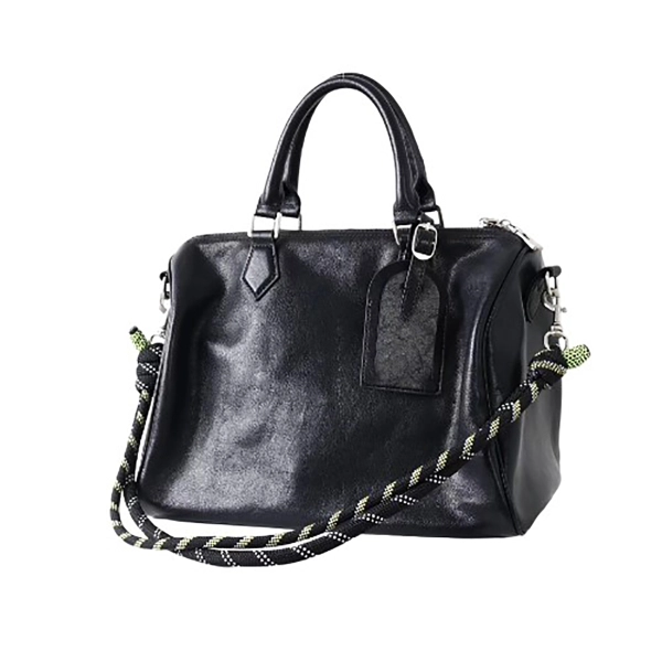 Black & Red Buckle Satchel Bag