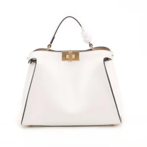White Top Handle Satchel Bag