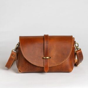Brown Flap Crossbody Bag